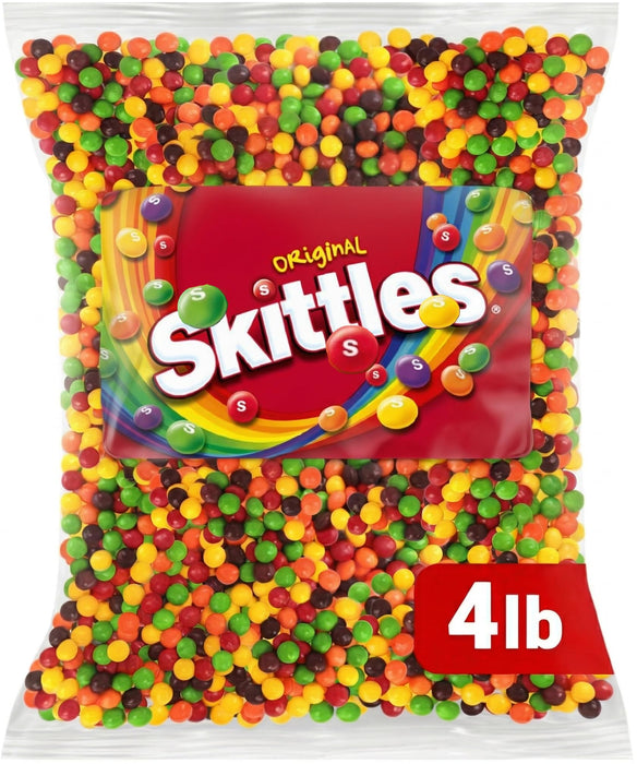 ChewySkittles Bulk Candy 4 lb Bag, Original Fruity Candy for Parties
