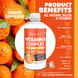 Bio Naturals Vitamin B Complex Liquid Supplement - 100% Natural Energy Boost with Vitamins B1 B2 B3 B5 B6 B12 & Organic Coconut Water for Stress, Mental Focus & Healthy Immune System - 32 fl oz