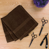 Utopia Towels - Salon Towel, Pack of 24 (Not Bleach Proof, 16 x 27 Inches) Highly Absorbent Cotton Towels for Hand, Gym, Beauty, Hair, Spa, and Home Hair Care, Dark Brown