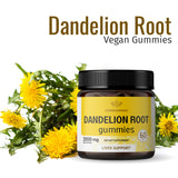 HERBAMAMA Dandelion Root Gummies, Organic Dandelion Extract Taraxacum Officinale - Non-GMO Vegan 2000mg 60 Gummies, Dandelion Supplements for Immune System