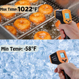 OnniOne Infrared Thermometer Gun for Cooking, Laser Thermometer Gun for Blackstone Pizza Oven, -58℉~1022℉ Non Contact Temperature Gun with Carrying Storage Case, LCD Backlit (NOT for Human)