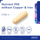 Pure Encapsulations Nutrient 950 without Copper & Iron | Hypoallergenic Multi-vitamin/Mineral Formula for Optimal Health | 90 Capsules