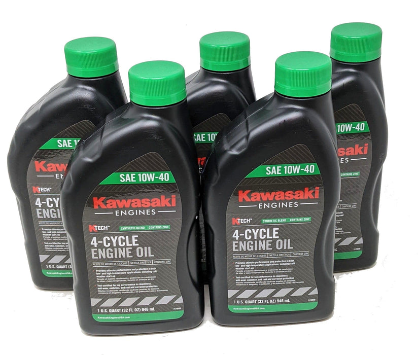 Pack of 5 Kawasaki 99969-6296 Genuine OEM K-Tech SAE 10W-40 4-Cycle Engine Oil