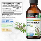 MAUWE HERBS Motherwort Tincture - Organic Motherwort Herbal Extract - Liquid Supplement for Women’s Health - Promote Calm - Alcohol & Sugar Free - Vegan Drops 4 Fl.Oz.