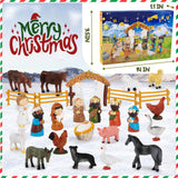 Nativity Advent Calendar 2024 Maylai 24 Days Christmas Countdown Advent Calendar Nativity Scene Set Christmas Advent Calendar for Kids Boys Girls Teens Christian Religious Stocking Stuffers Presents