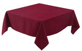 Biscaynebay Textured Fabric Christmas Square Table Cloth 70x70 Inch, Burgundy Water Resistant Tablecloths for Dining, Kitchen, Wedding, Parties etc. Machine Washable