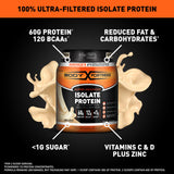 Body Fortress Super Advanced 100% Ultra-filtered Isolate Protein Powder, Vanilla, 60g Protein & 12g BCAAs Per 2 Scoops, Muscle Gain & Recovery, Immune Support with Vitamins C & D, 1.5lbs