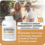 High Absorption Berberine Phytosome - 10X More Bioavailable | Weight Management & Metabolic Support for Women & Men | Ceylon Cinnamon + Green Tea Extract | Berberis Aristata Supplement | 90 Capsules