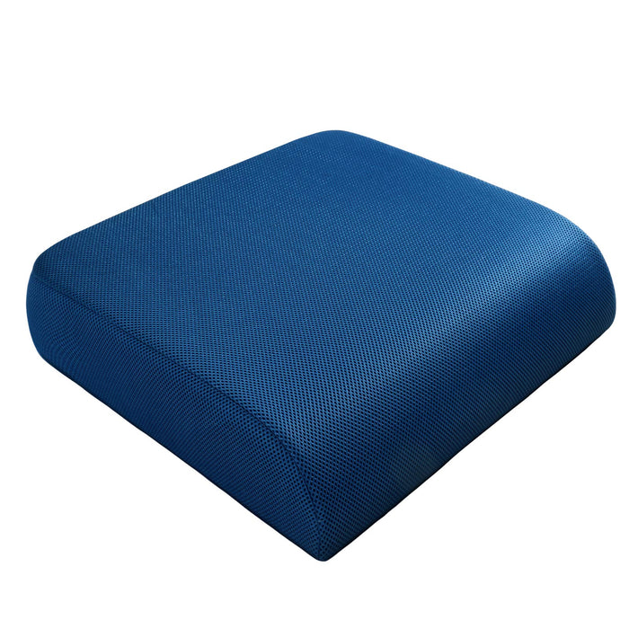 YOUFI Extra Thick Large Seat Cushion -19 X 17.5 X 4 Inch Gel Memory Foam Cushion with Carry Handle Non Slip Bottom - Pain Relief Coccyx Cushion for Wheelchair Office Chair (Blue (1PACK))