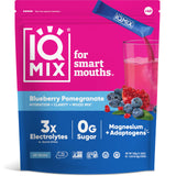 IQMIX Sugar Free Electrolytes Powder Packets - Hydration Supplement Drink Mix with Keto Electrolytes, Lions Mane, Magnesium L-Threonate, and Potassium Citrate - Blueberry Pomegranate (40 Count)