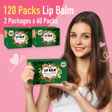 AZEN 120 Pack Lip Balm, Natural Lip Balm Bulk, Lip Care Product, Christmas Stocking Stuffers, Christmas Gifts for Women Girls - 10 Flavors