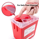 Alcedo Sharps Container for Home and Professional Use 2 Quart (5-Pack), Biohazard Needle and Syringe Disposal, Medical Grade