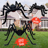 3 Pcs Giant Spiders Halloween Decorations, Scary Large Spiders Outdoor Halloween Decorations Indoor Decorations