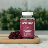Soursop Nutrition Cell + Immunity Support Gummies | with Powerful Antioxidants + Holistic Vitamins | Made from Soursop Leaves | Mixed Berry Blast