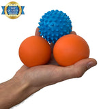 Limm Massage Ball Set - Spiky & Lacrosse Ball - Massage Ball Therapy for Plantar Fasciitis & Pain Relief - Deep Tissue Trigger Point Myofascial Release Ball for Back, Foot, Shoulder & Neck Pain