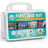 General Medi 120 Pieces Hardcase First Aid Kit - First Aid Box Includes Instant Cold Pack, Emergency Blanket for Travel, Home, Office, Vehicle, Camping, Workplace & Outdoor