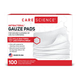 Care Science Sterile Gauze Pads, 100 ct, 2 X 2 | for Cleaning or Covering Wounds as Wound Dressing, Helps Prevent Infection