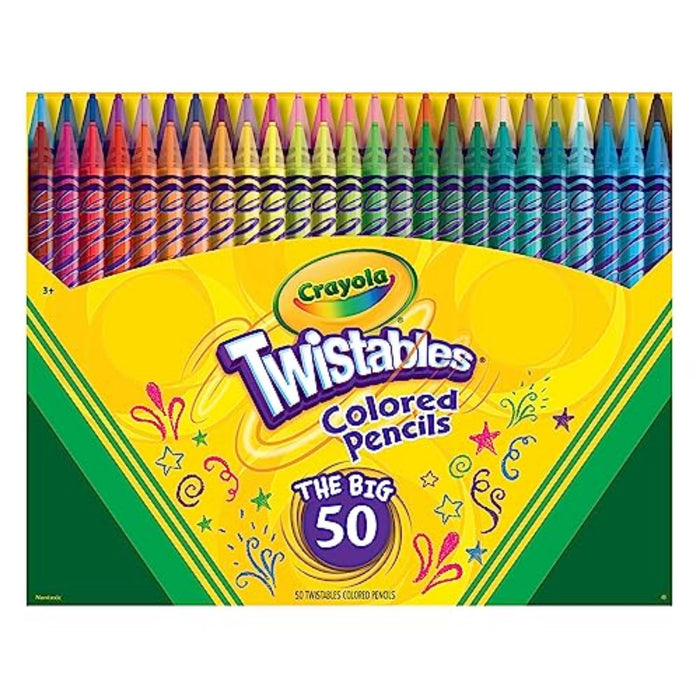 Crayola Twistables Colored Pencil Set 50ct, Stocking Stuffers for Kids
