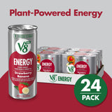 V8 +Energy Strawberry Banana Juice Energy Drink, 8 fl oz Can (24 Pack)