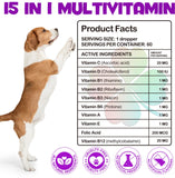 Multivitamin for Dogs, 15 in 1 Multivitamin for Dogs, Dog Vitamins and Supplement