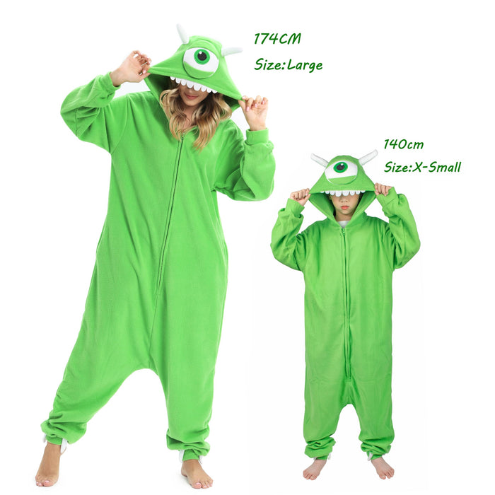 NAITOKE Adult Animal Onesie Halloween Costume Cosplay One-Piece Pajamas Women Man Teens Grass Green