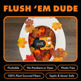 DUDE Wipes - Flushable Wipes - 6 Pack, 288 Wipes - DUMPkin Spice with Clove, Nutmeg, and Other Fall Pumpkin Spice Scents - Septic and Sewer Safe Butt Wipes For Adults, Extra Large