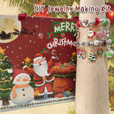 Christmas Advent Calendar Bracelet 24 Days Christmas Countdown Calendar Bracelets Set DIY Jewelry Making Kit 2024 Christmas New Year Birthday Gift