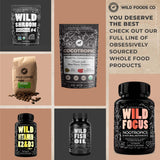 Wild Foods Lions Mane Powder Mushrooms Extract 10:1 | Organic Mushroom Powder | Adaptogenic Nootropic Herb for Brain Health, Memory and Focus(4 Ounce)