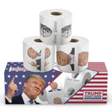 Gagster Donald Trump Toilet Paper Roll - 3 Ply Funny Novelty Gag, 200 Sheets Per Roll, Prank Gift for Adults, Presidential Pack (2 rolls with trump images, 1 roll with trumps funniest tweets) 3-pack