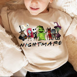 Nightmare Before Christmas Friends show graphic T shirt Halloween shirt cute spooky Halloween toddler shirt scary cute themed shirt Halloween onesie Halloween baby shirt Jack and Sally (5 toddler)