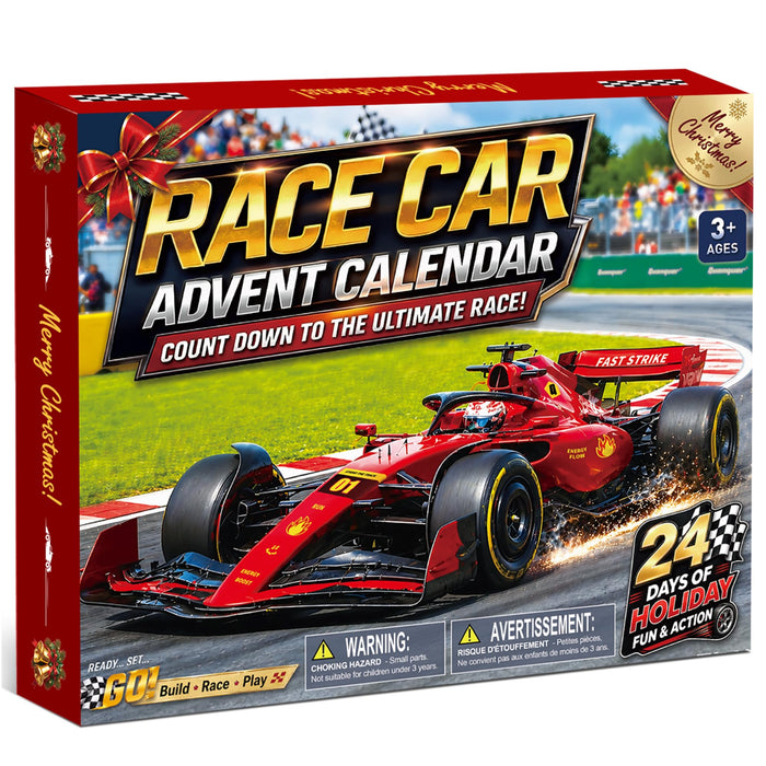 Racing Cars Advent Calendar 2026 for Kids Boys,1:64 Collectible Die-Cast Set, 1:64 Scale 20 Die-Cast Cars, Multi-Team Designs, 4 Racing Track Accessories & Play Map, For Race Fans & Collectors