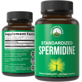 Spermidine Supplement Ultra High Strength Standardized to 99% Spermidine Trihydrochloride. More Potent Than Wheat Germ Extract. Vegan Capsules for Healthy Aging, Longevity. USA Tested Supplements