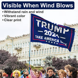 Trump 2024 Flag 3×5 Outdoor Double Sided 3 Ply with 2 Brass Buttonholes Fade Resistant Trump Flags Made in USA - Blue