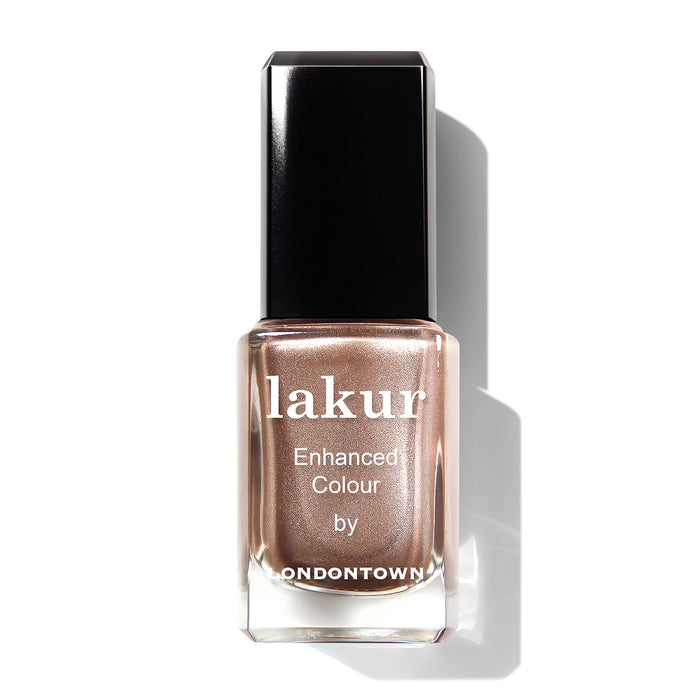 LONDONTOWN Metallic Nude Shimmer Nail Polish, Sugarcane lakur, Vegan Chip-Resistant Long-Lasting Nail Lacquer, 40 fl oz