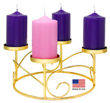 Pillar Pillar Advent Candle Set of 4 - Advent Pillar Candles - Made in The USA - Advent Candles for Advent Wreaths and Advent Rings Candle Holder- Premium Hand Dipped Drip-Less Candles