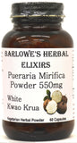 Barlowe's Herbal Elixirs Pueraria Mirifica | 550mg | 60 Veggie Capsules | Non-GMO| Stearate Free | Bottled in Glass