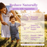 Pink Stork No Flow: Dry Up Breast Milk Supply with Sage, Parsley, and B Vitamins, Postpartum Essentials for Women to Stop Breastfeeding and Decrease Milk Production, 60 Capsules