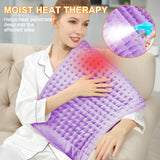 Heating Pad-Electric Heating Pads for Back,Neck,Abdomen,Moist Heated Pad for Shoulder,Knee,Hot Pad for Pain Relieve,Dry&Moist Heat & Auto Shut Off(Light Purple, 33''×17'')