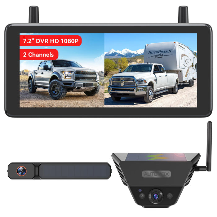 AUTO-VOX 2 Solar Wireless Backup Camera System: 3-Min Quick Installation