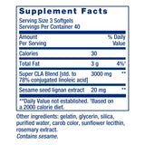 Life Extension Super CLA Blend with Sesame Lignans, conjugated linoleic acid, sesame seed extract, weight management, body composition, gluten free, non-GMO, 120 softgels
