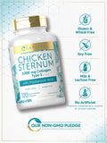 Carlyle Chicken Sternum Cartilage Collagen | Type II 3000mg | 120 Capsules | with Hyaluronic Acid | Non-GMO, Gluten Free