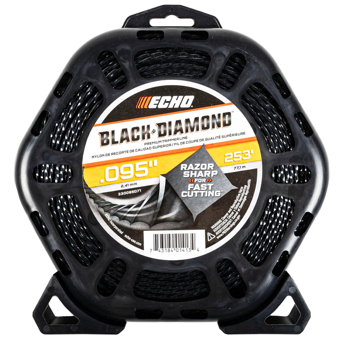 Echo 330095071 Black Diamond 1 Lb 253' Donut .095" Gauge Twisted String Trimmer