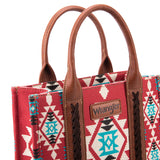 Wrangler Purse for Women Boho Aztec Tote Bag Hobo Shoulder Top Handle Handbags with Wide Guitar Strap christmas gift fall collection XY7 WG2203-8120SBDY