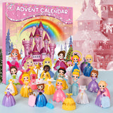 Christmas Advent Calendar Princess Toy - Princess Deformation Toy Christmas Countdown Calendars Princess Transformable Toys for Girls Xmas Gifts Play Party Favor