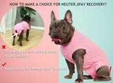 Wabdhaly Dog Surgery Recovery Suit,Medium Suit for Female Spay Male Neuter French Bulldog Surgical Recovery,Blank Pink Body Suit M