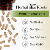 Herbal Roots Milk Thistle Capsules | Extra Strength 80% Silymarin Herbal Supplement | Made with Pure Organic Milk Thistle | Vegan and GMO Free