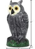 Galashield Owl Decoy | Plastic Owls to Scare Birds Away | Owl Statue for Garden & Outdoors - Pack of 3