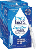 TheraTears Dry Eye Drops Bundle with Liquid Gel Nighttime 30 Vials & Extra Dry Eye Therapy Lubricant 30ct