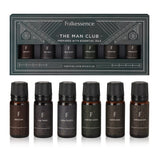 Folkulture Fragrance Oils for Diffuser Set of 6 Essential Oils Set for Diffusers for Home Aromatherapy, Mens Gifts Scents -Dark Rum Oud Tabac White Musk Leather Wood Sandalwood, The Man Club
