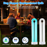 Kittmip BF35 Bug Zapper Replacement Bulbs FUL 15W-BL with Square 4-Pin Base, Compatible for Flowtron BK-15D, Stinger FP15, TZ15, BB-15WHT, 15W U Shape Insect Attracting Lamp for T6 T8 T9(3)